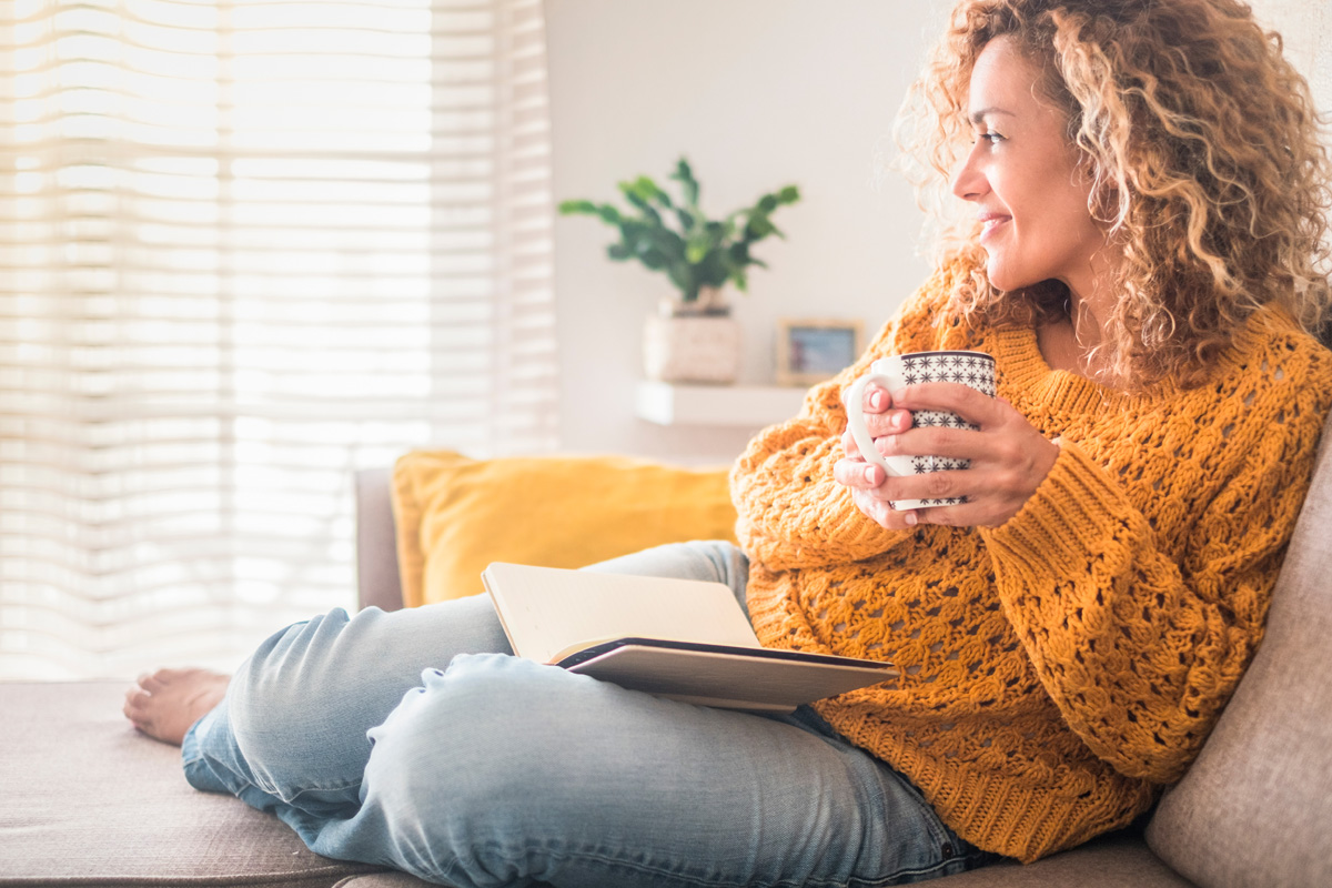 Lady with Cup of Coffee